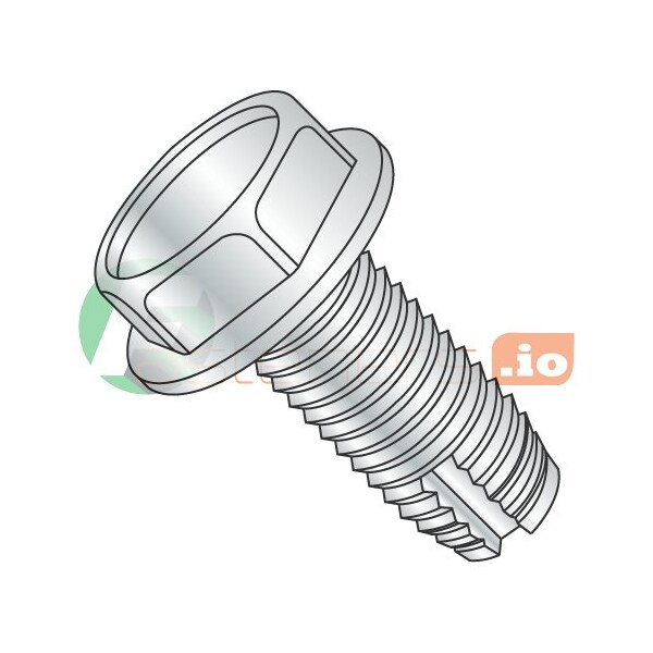 Newport Fasteners Thread Cutting Screw, 1/4"-20 x 1 in, Zinc Plated Steel Hex Head Hex Drive, 2000 PK 972699 - main